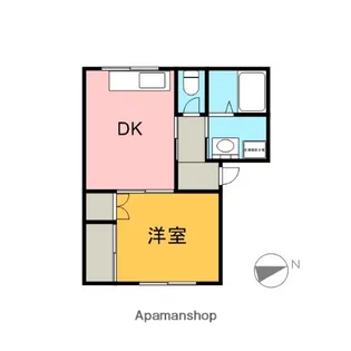 フラットレイン【203号室】の間取り