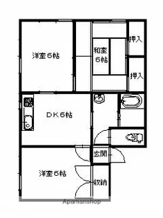 セジュール八橋B【201号室】の間取り