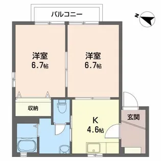 アクアロードⅡC【1階】の間取り