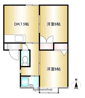ライトハウスカワベ【2階】の間取り
