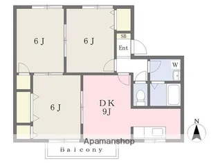 ロイヤルガーデン広面C【2階】の間取り