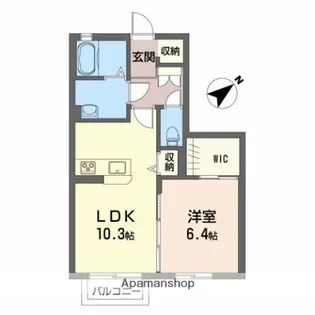 シャーメゾン港北【1階】の間取り
