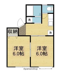 アンビロンさとう【2C号室】の間取り