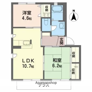 リバーサイド【1階】の間取り