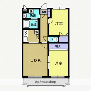 コンフォートパレスB【303号室】の間取り
