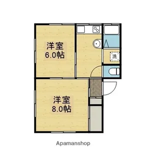レジデンス安部Ⅰ【201号室】の間取り