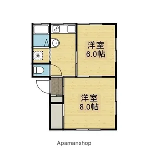 レジデンス安部Ⅰ【202号室】の間取り