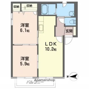 ジュネス【1階】の間取り