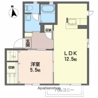 カサベルデⅡ【1階】の間取り