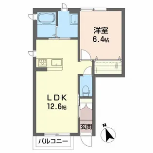 ドルチェⅡ【101号室】の間取り