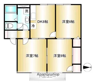 ユーティーライズB棟【2階】の間取り