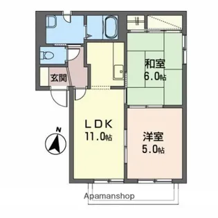 アークヒルズS3【2階】の間取り