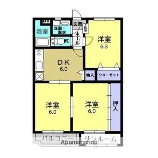 ユーミーマンションフェニックス【102号室】の間取り