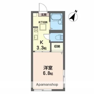 スカイリバーB【1階】の間取り