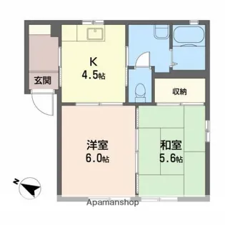 ディアス美晃【1階】の間取り