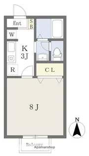 セジュール東通【1階】の間取り