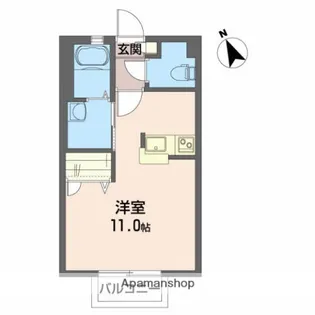 バリュージュ彩【201号室】の間取り
