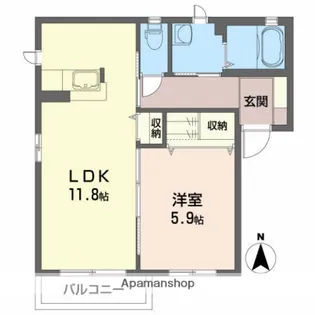 プリムローズA【1階】の間取り