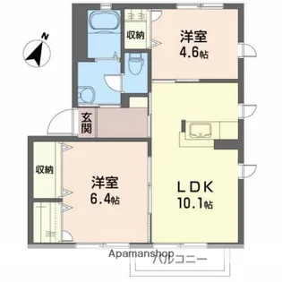 リーガルコートC【101号室】の間取り