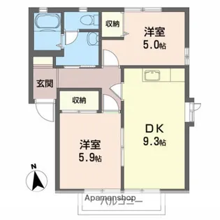 サイレントヒルズA【2階】の間取り