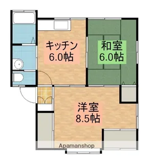 フラッツ三和【2D号室】の間取り