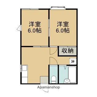 アパートメントきくち【5号室】の間取り