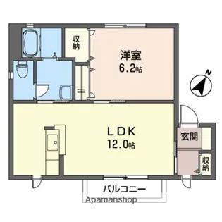 リーガルコートA【202号室】の間取り