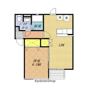 AMA RIVERSIDE【2-B号室】の間取り