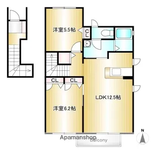ソレーユ広面【2階】の間取り