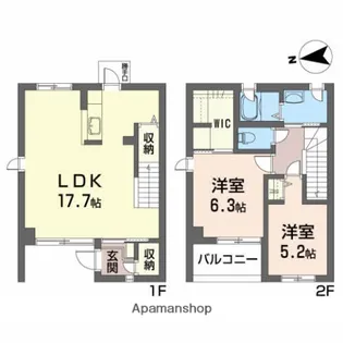 グラシス泉【101号室】の間取り