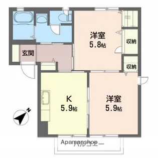 エスポワールA【202号室】の間取り