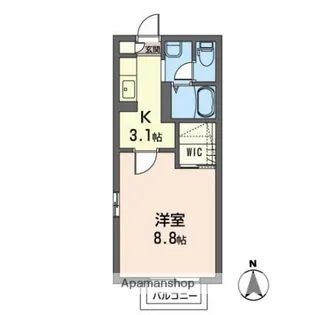 ディアス築地【101号室】の間取り