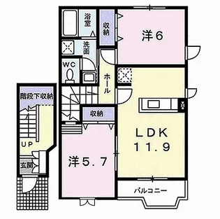 レフィナードⅣ【2階】の間取り