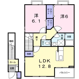 エスポワールⅡ【2階】の間取り
