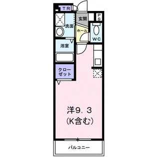 グランディル山王【4階】の間取り