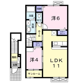 グラミス【2階】の間取り