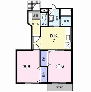 プラッツ手形山【1階】の間取り