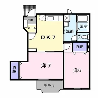 プレサンセット【1階】の間取り