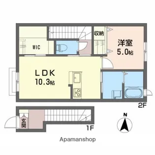 アトリエール【2階】の間取り