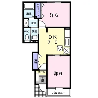 ベル・ウィロー C【1階】の間取り