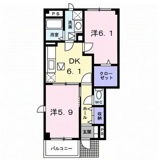 ソレイユ【1階】の間取り