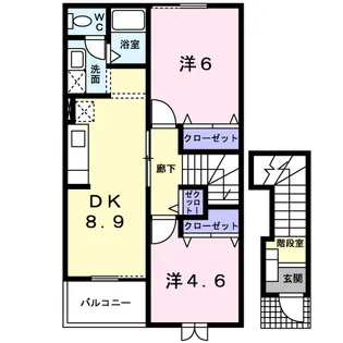 サンパティⅢ【2階】の間取り