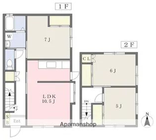 アリックハウスA棟【1階】の間取り