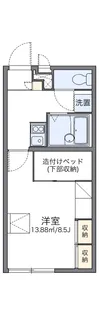 レオパレスアルカディア【204号室】の間取り