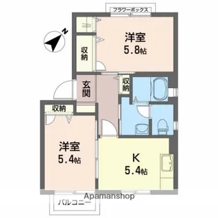 アクアロードⅢ【1階】の間取り