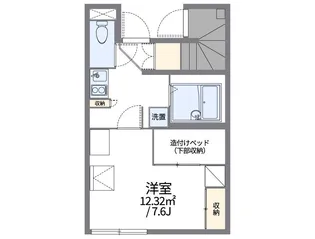 レオパレスミルフィーユ2【106号室】の間取り