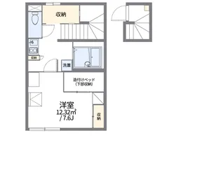 レオパレスミルフィーユ2【204号室】の間取り