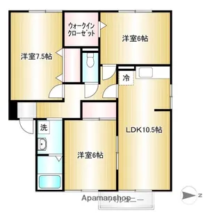 ロイヤルガーデン泉A【1階】の間取り