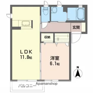 グリーンヒルズA【1階】の間取り