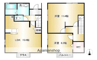 ライトハウス広面B棟【101号室】の間取り